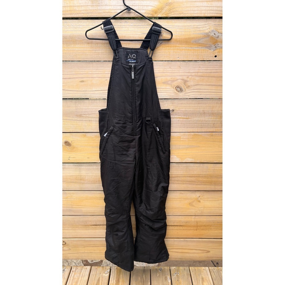 Arctic Quest Black Insulated Snow Bibs Overalls Small Winter Ski Pants Unisex